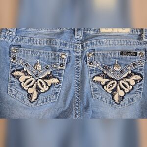 Miss Me Hailey Ankle Skinny Jeans Women’s Size 28 Y2K Embellished Flap Pocket
